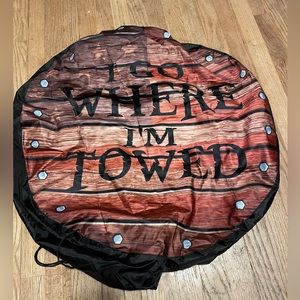 I go where I’m towed back spare tire cover